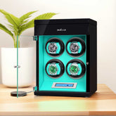 4 Watch Winder Box with Extra Top Drawer - Stylish and Functional Design
